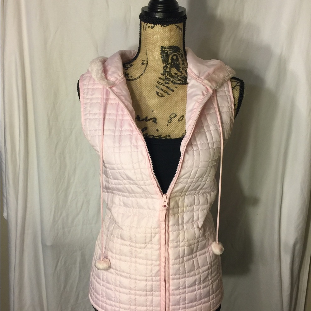 Girls Pink Puffer Jacket - Picture 4 of 5